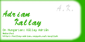 adrian kallay business card